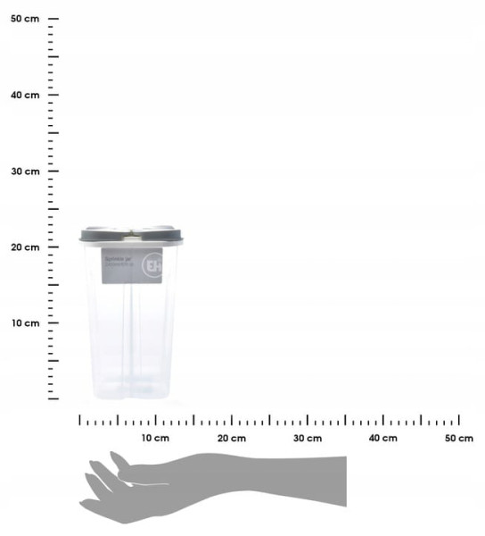 Pojemnik NA ŻYWNOŚĆ wysoki 4 KOMORY plastikowy 2,4L Kuchenny Organizer