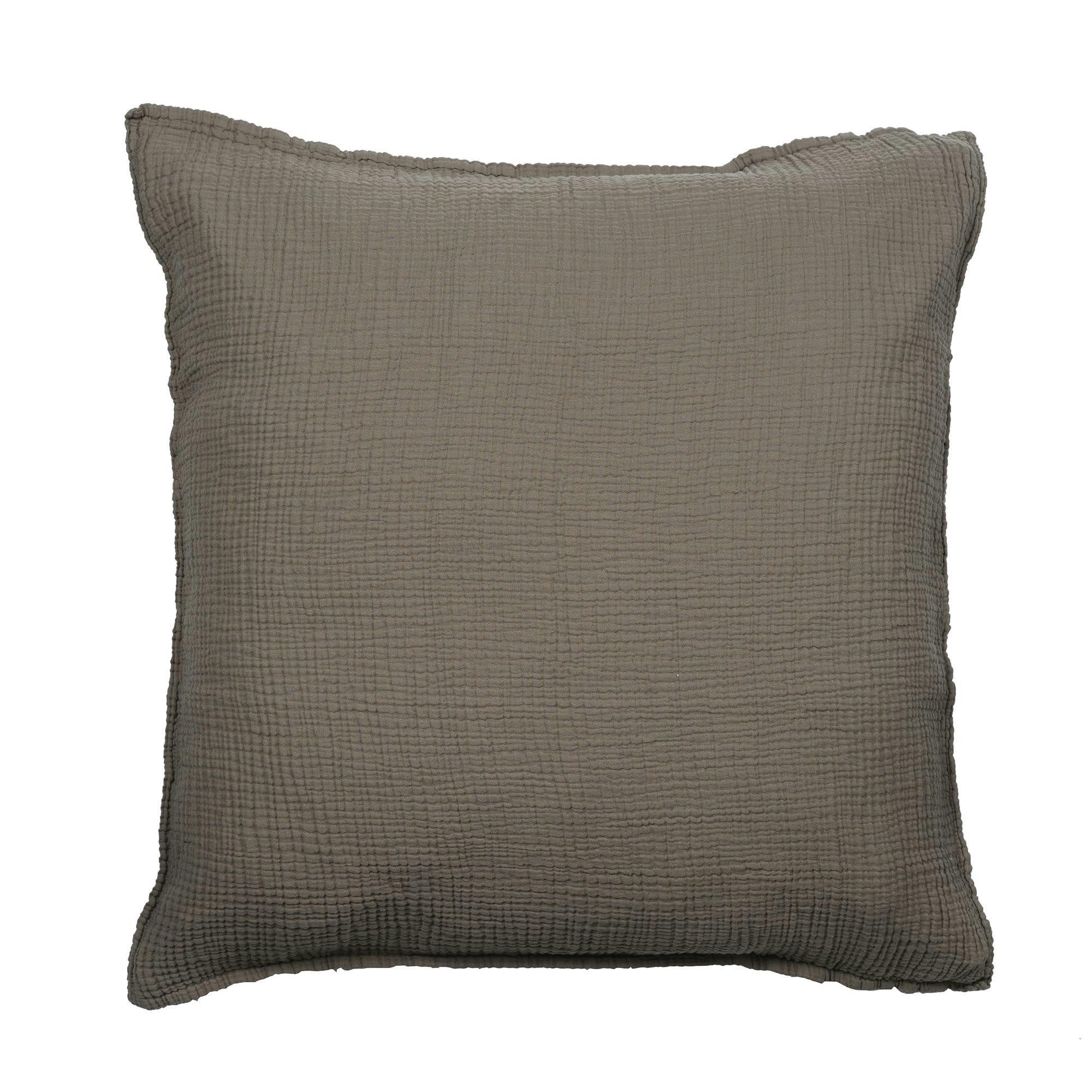 GAZE DE COTON - Taie d'oreiller gaze de coton terre brûlée 65X65 CM