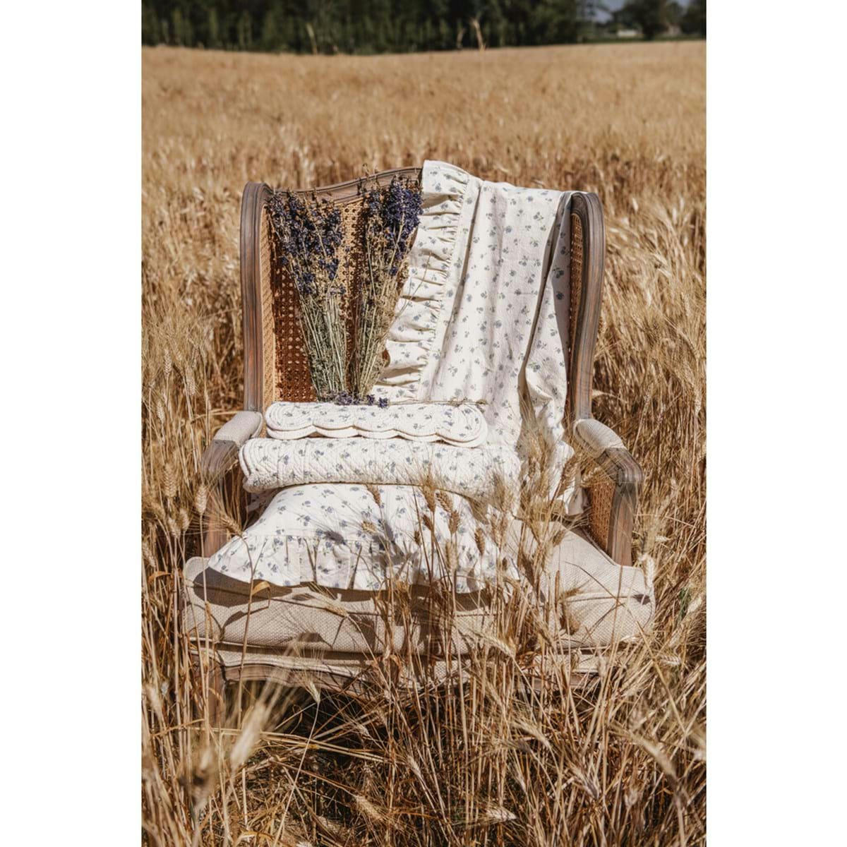 - Set 2 serviettes en coton bleu