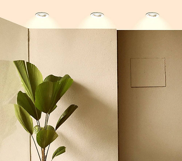 Arlux Lighting Lot 5 Spots encastrables blanc SAPHYR GU10 5W 380lm Blanc Chaud