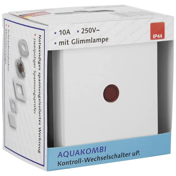 Schalter, AquaKombi, Kunststoff, Weiß