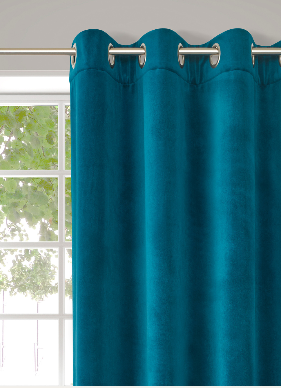 RIDEAU THERMIQUE UNI EN VELOURSDOUBLÉ POLAIRE NATUREL