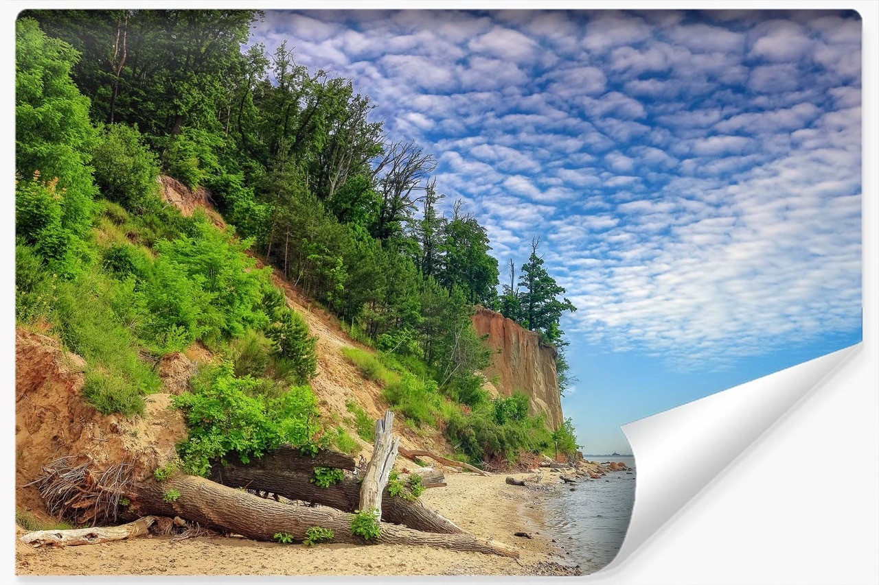 Fototapeta do Salonu MORZE Plaża Klif 3D 90x60cm
