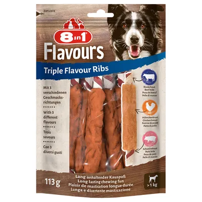 8in1 Triple Flavour Ribs Chew Sticks