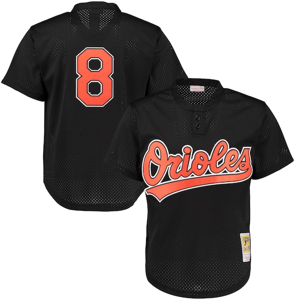 Cal Ripken Jr. Baltimore Orioles Cooperstown Mesh Batting Practice Jersey - Black