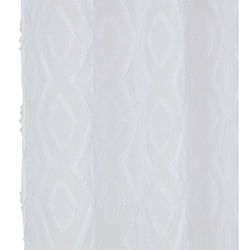 Voilage polyester 140x240cm tuffeté blanc