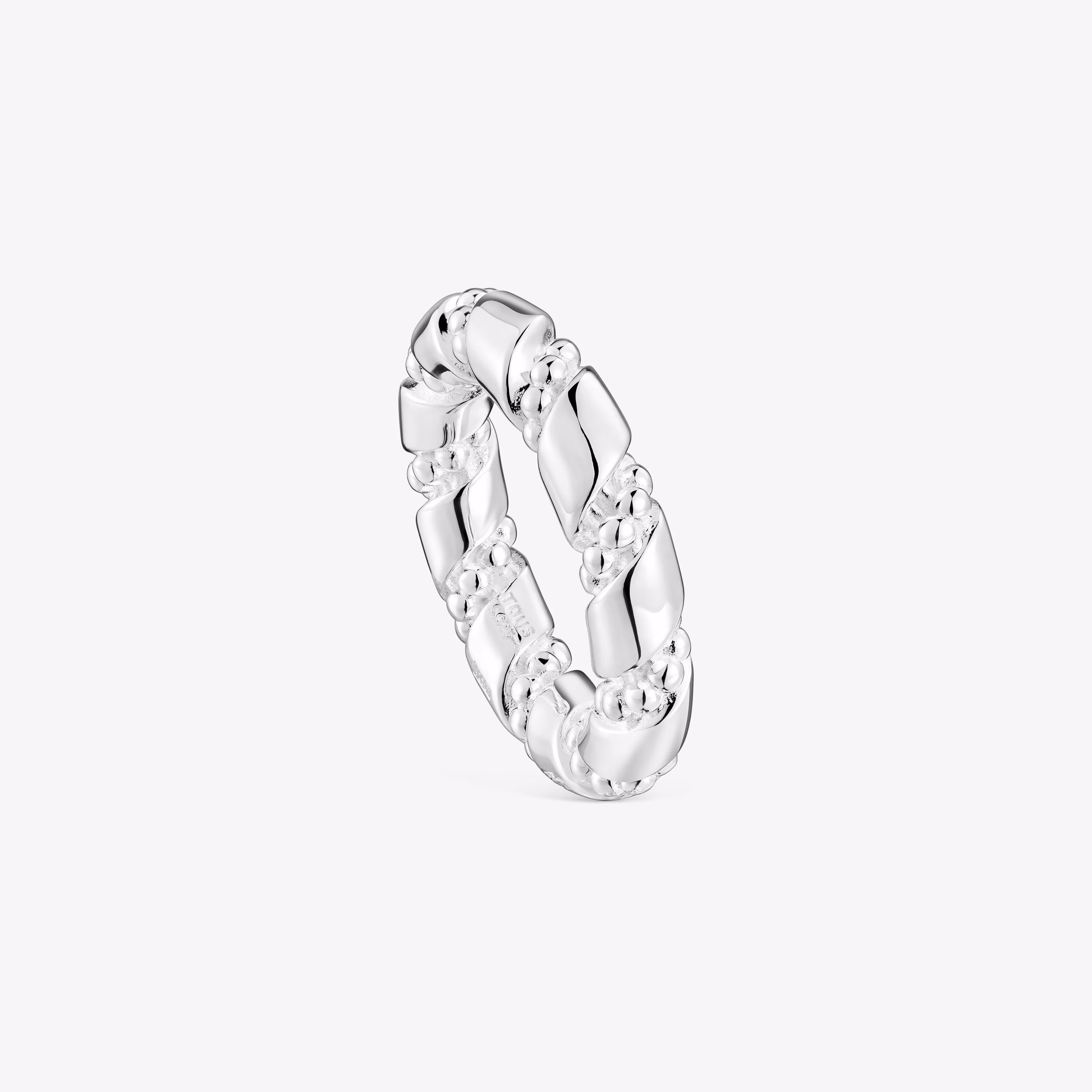 Anillo grande de plata Twisted