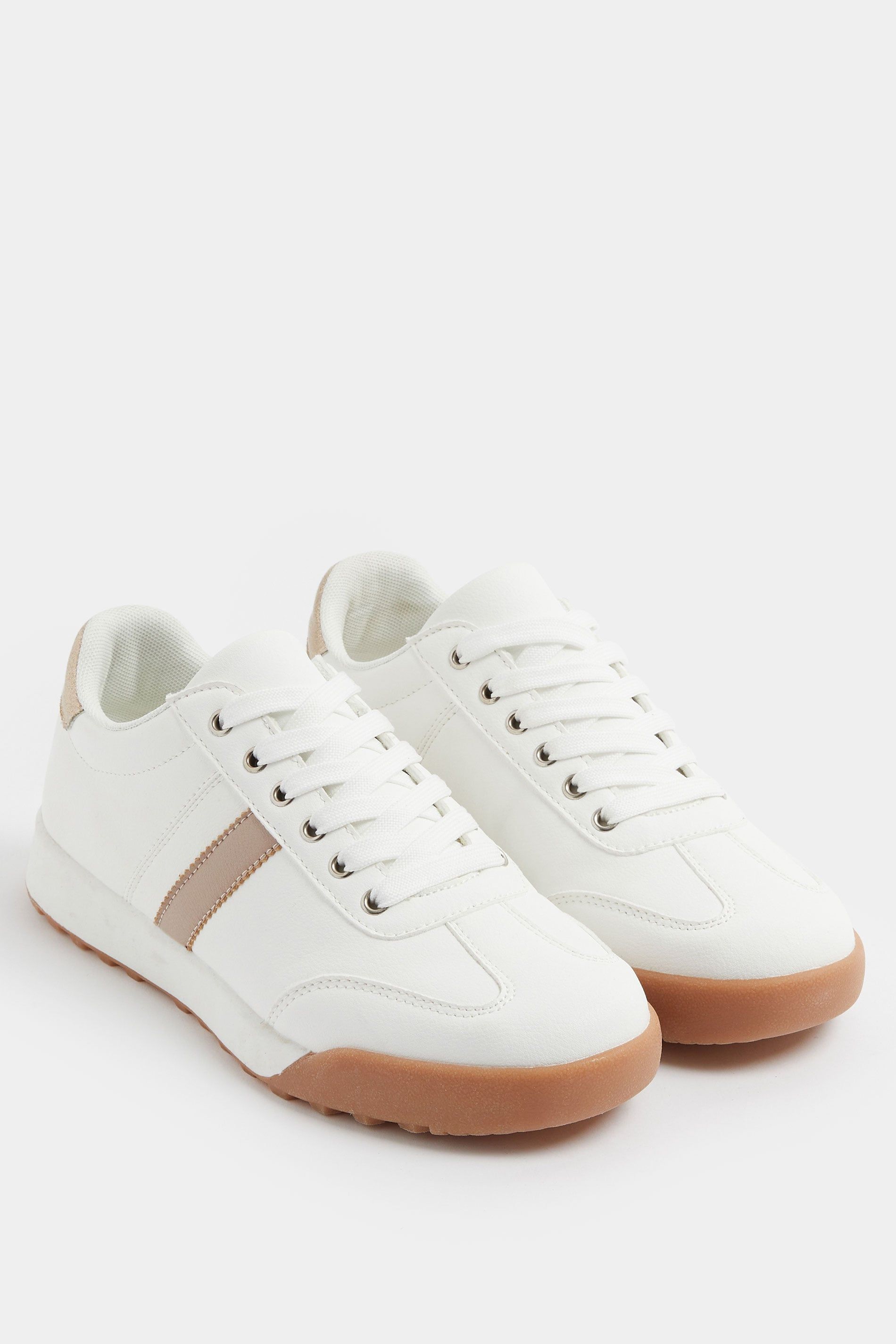 Yours Gum Sole Trainers In Extra Wide EEE Fit