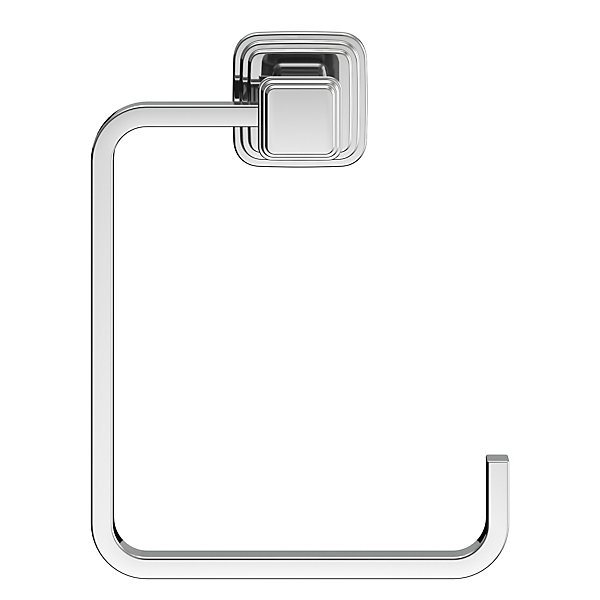 Anneau porte-serviettes mural en acier inoxydable chromé Teesta GoodHome