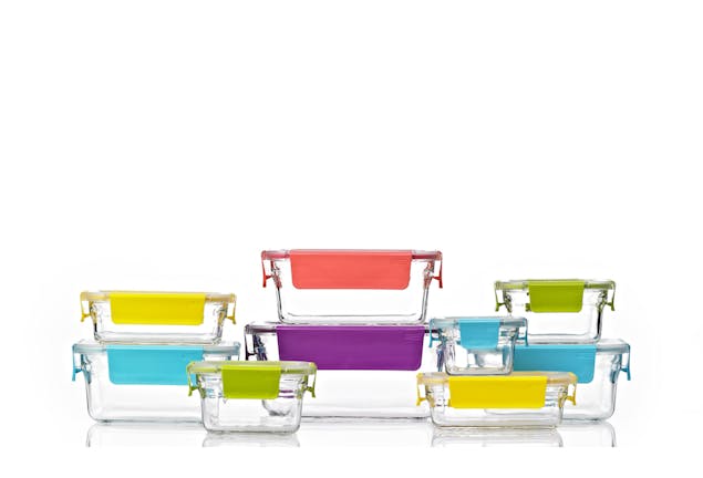 Glasslock 9Pc Tempered Glass Premium Oven Safe Container Set W/ Lid 28089