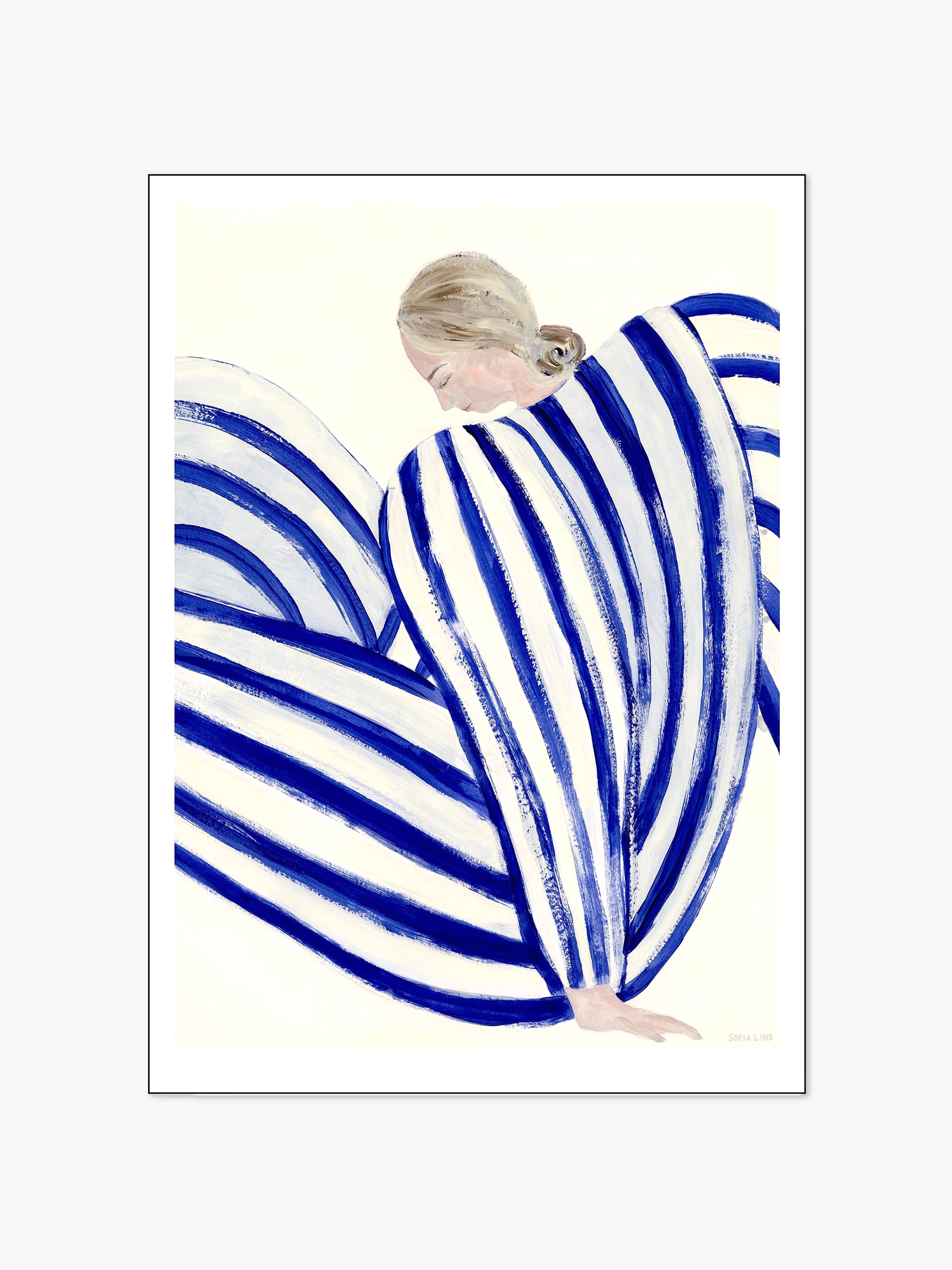 Poster Blue Stripe At Concorde by Sofia Lind x The Poster Club