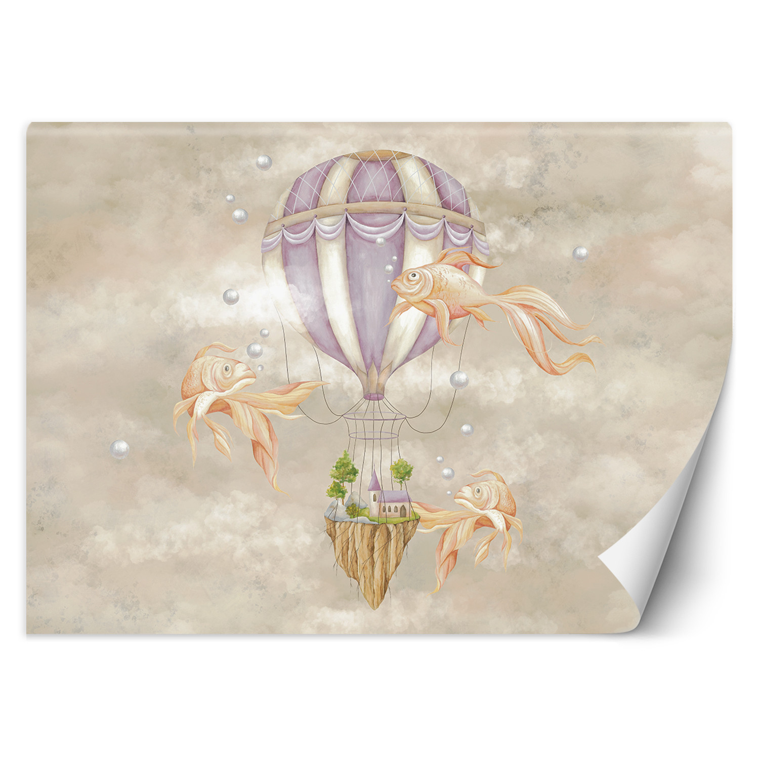 Feeby Fototapeta, dla dzieci Balon dom ryby 150x105