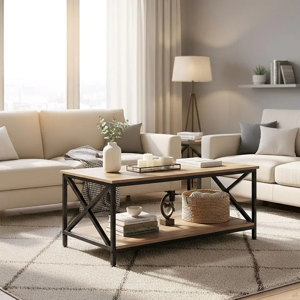 tectake Salontafel Pittsburgh 100x55x45,5cm