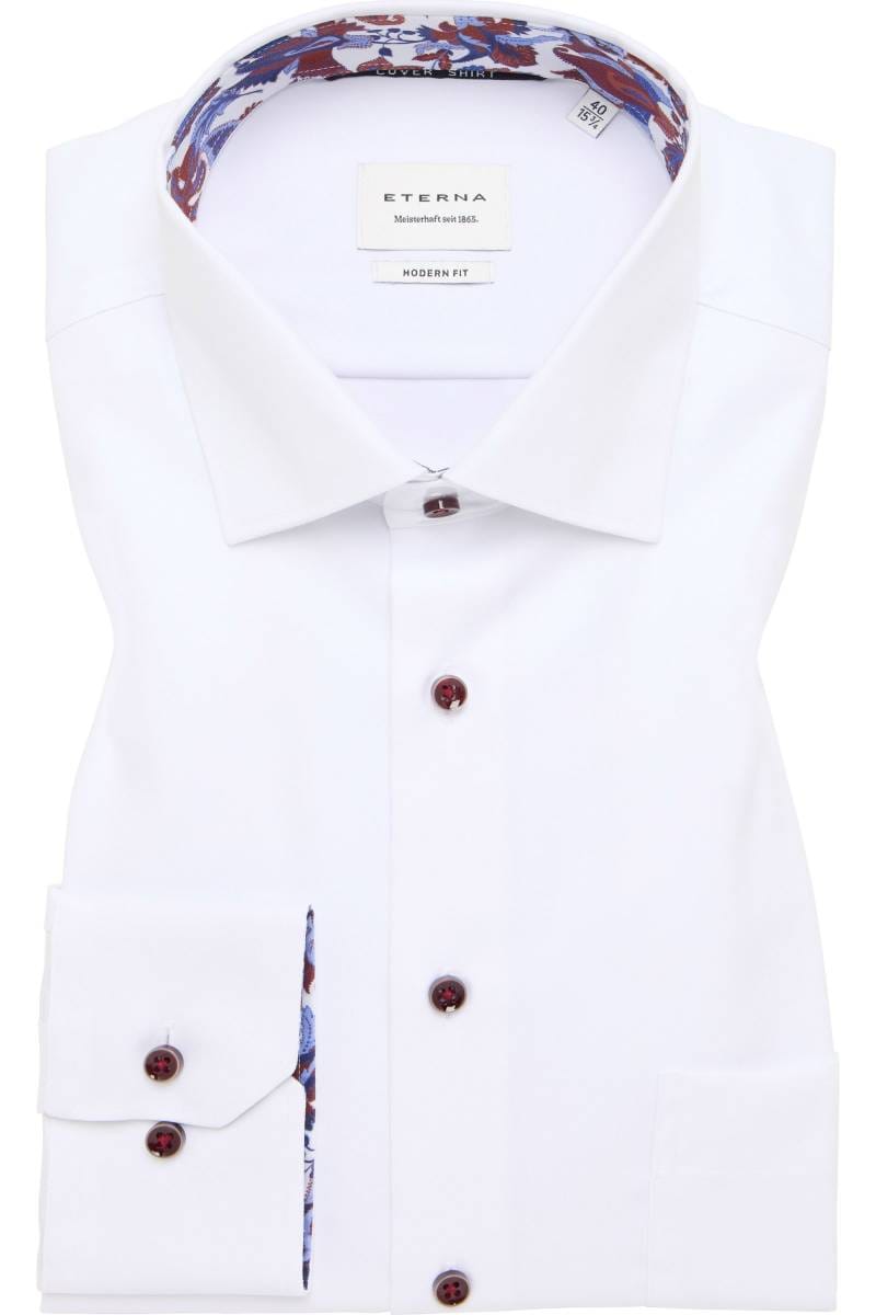 ETERNA Cover Shirt Modern Fit Hemd weiss, Einfarbig