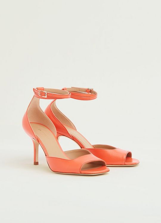 Noreen Coral Leather Sandals