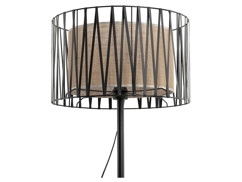 Lampa podłogowa Harmony Nature tkaninowa czarna