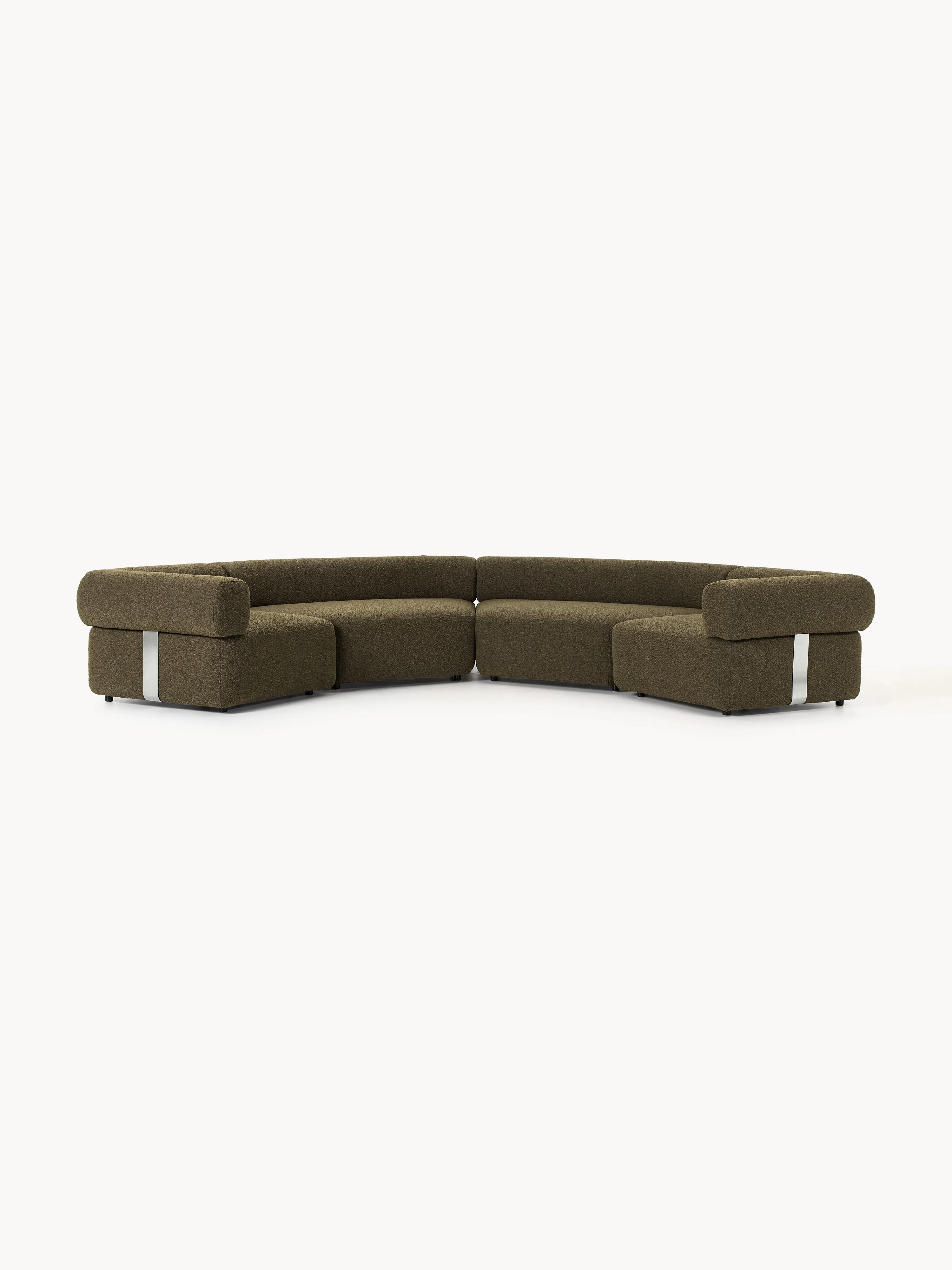 Großes modulares Bouclé-Sofa Anton