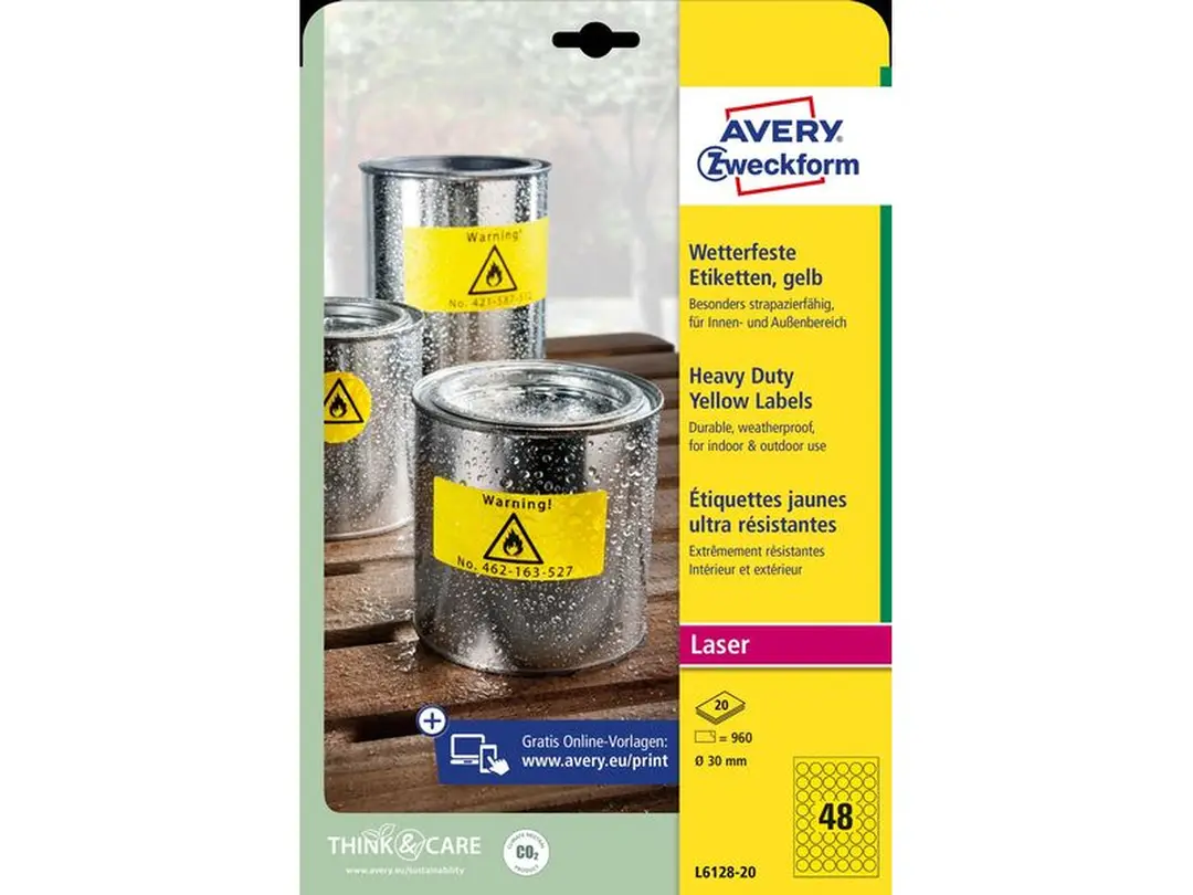Etiketten 20er-Set L6128-20