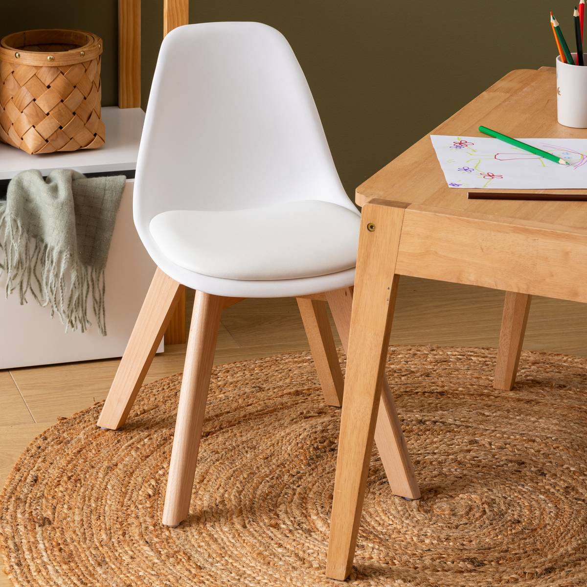 Children's chair "Baya" White, 1 seat