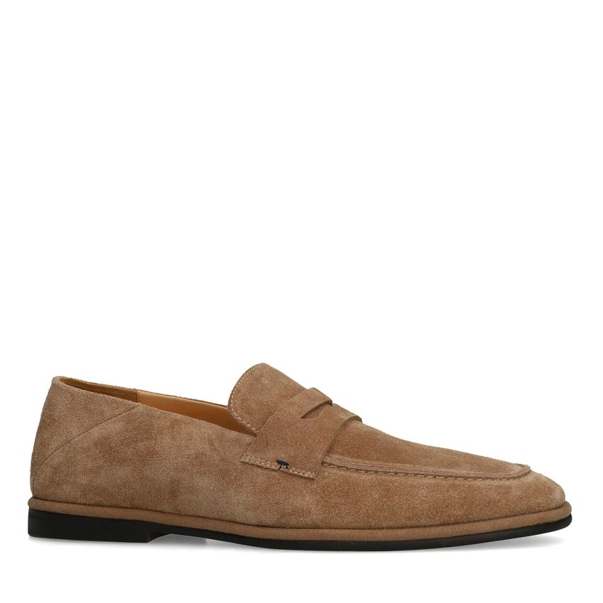 Manfield Taupe suède loafers