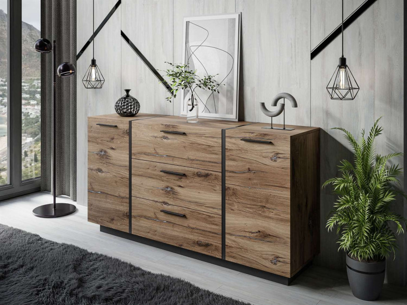 Komoda z szufladami ONYX LOFT z uchwytami