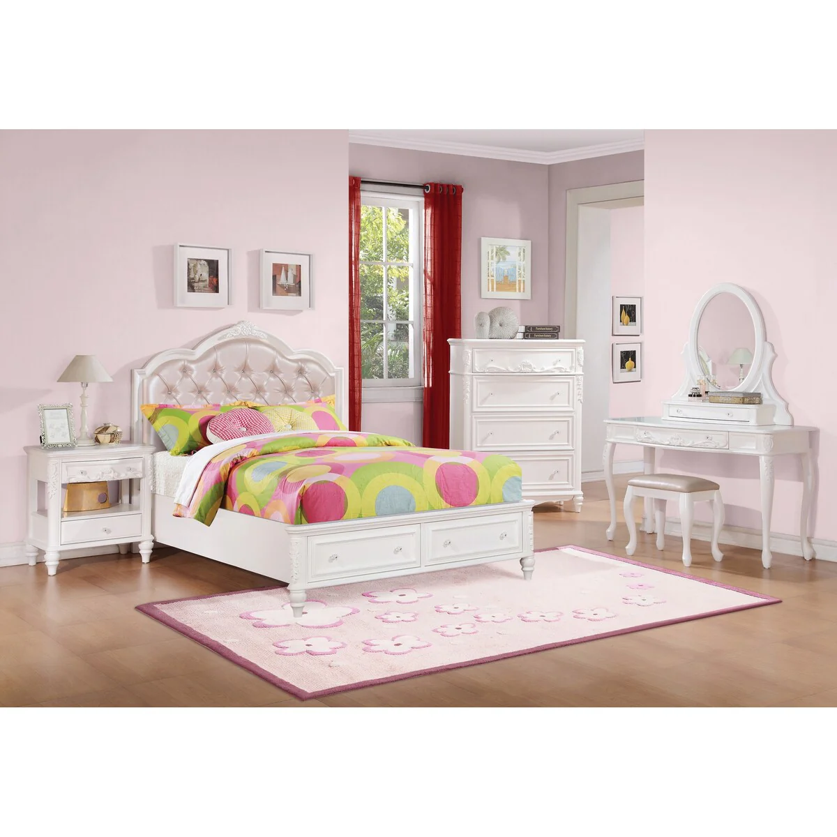 Austin White 3-piece Storage Bedroom Set with Chest