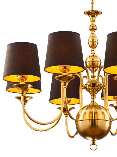Żyrandol BATUMI złoto-czarny 8xE27x20W wym:140x100x100cm IP20 Jupiter