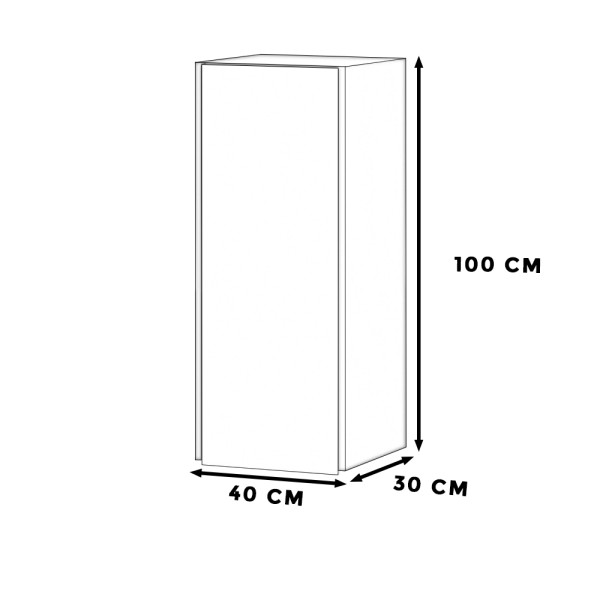 Szafka kuchenna wisząca bella modułowa 40cm szara biały mat