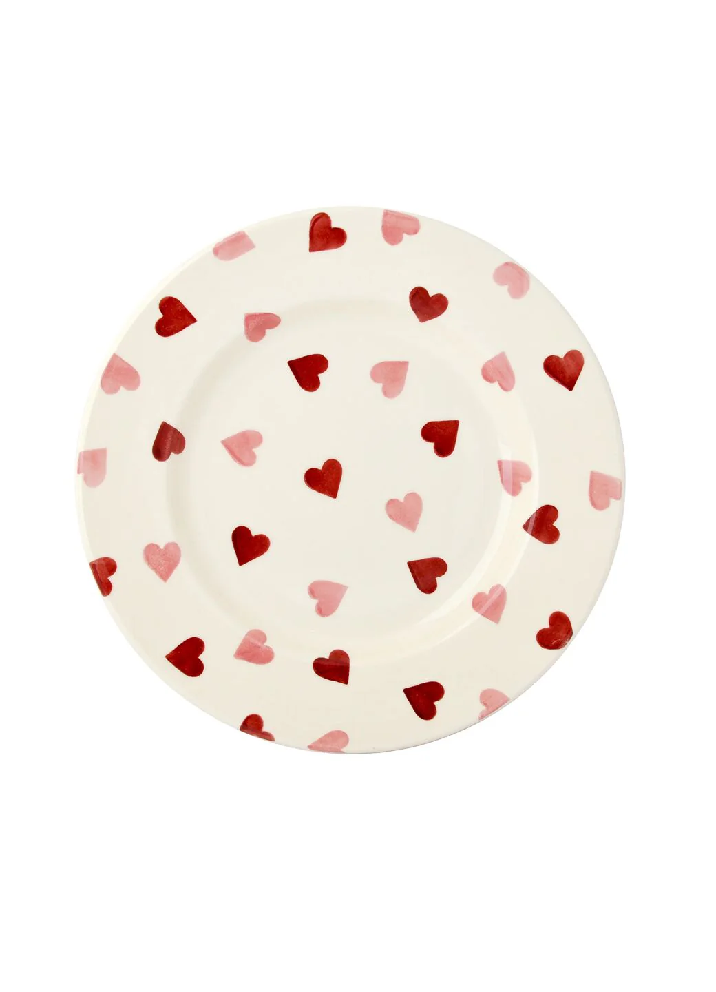 Pink Hearts Medium Dinner Plate, 8.5 Inch