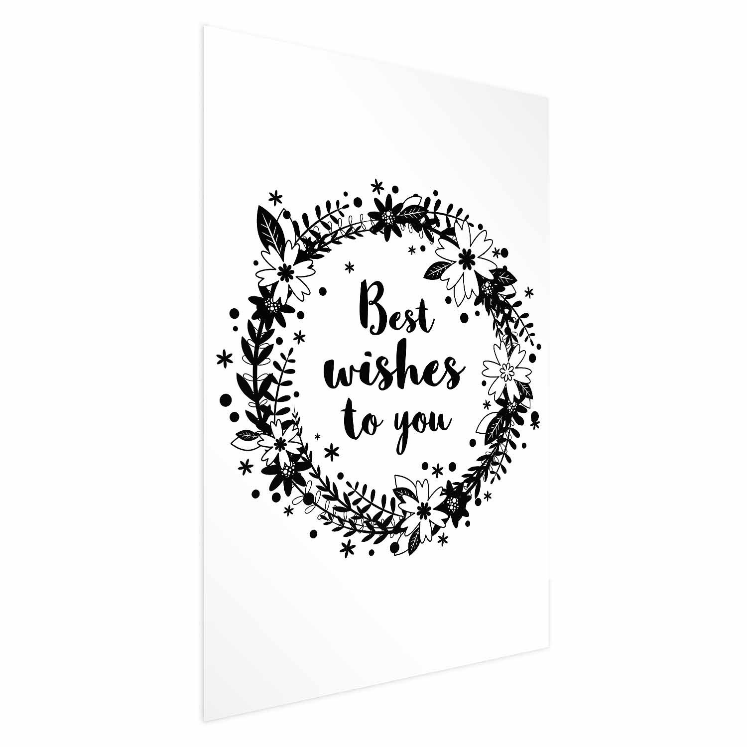 Plakat Best wishes 21x30 cm