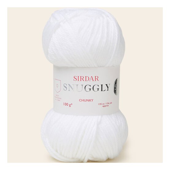 Sirdar White Snuggly Chunky 100g