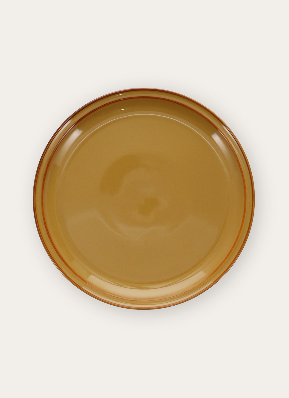 ASSIETTE PLATE EN GRÈS GALA OCRE