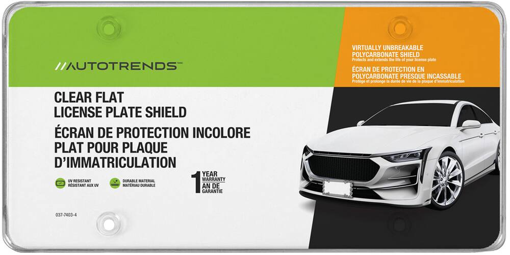 Clear Flat License Plate Shield
