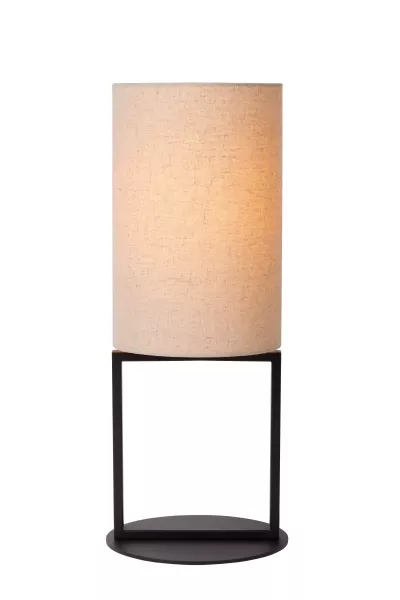 Lampa stołowa z abażurem beżowo-czarna Herman 1xE27x40W wys:50cm Lucide