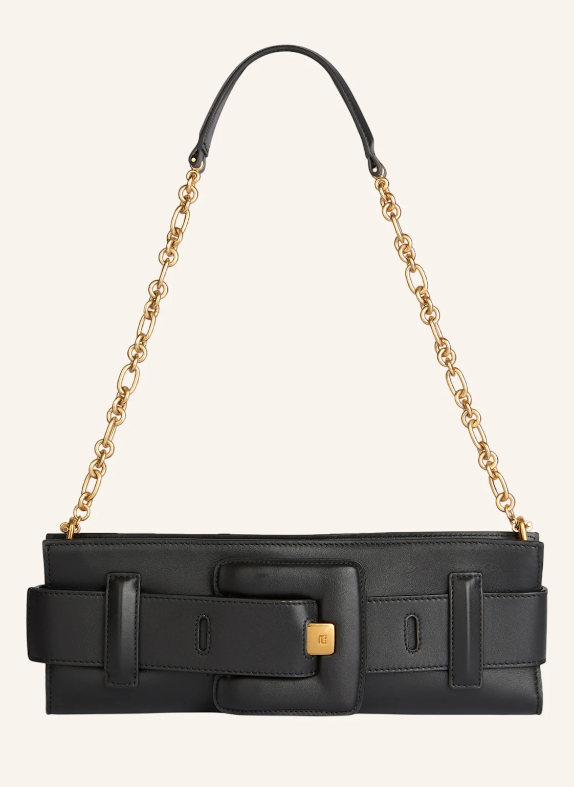 BALMAIN Anthem Clutch aus Glattleder