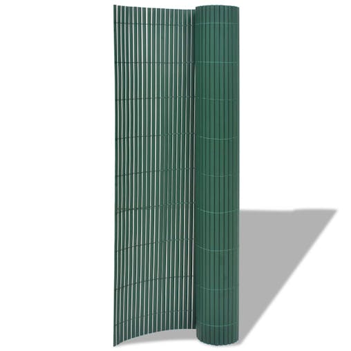 NNEVL Double-Sided Garden Fence PVC 90x500 cm Green