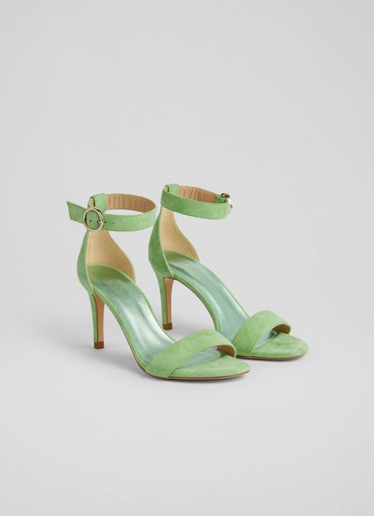 Ivy Green Suede Single Strap Sandals