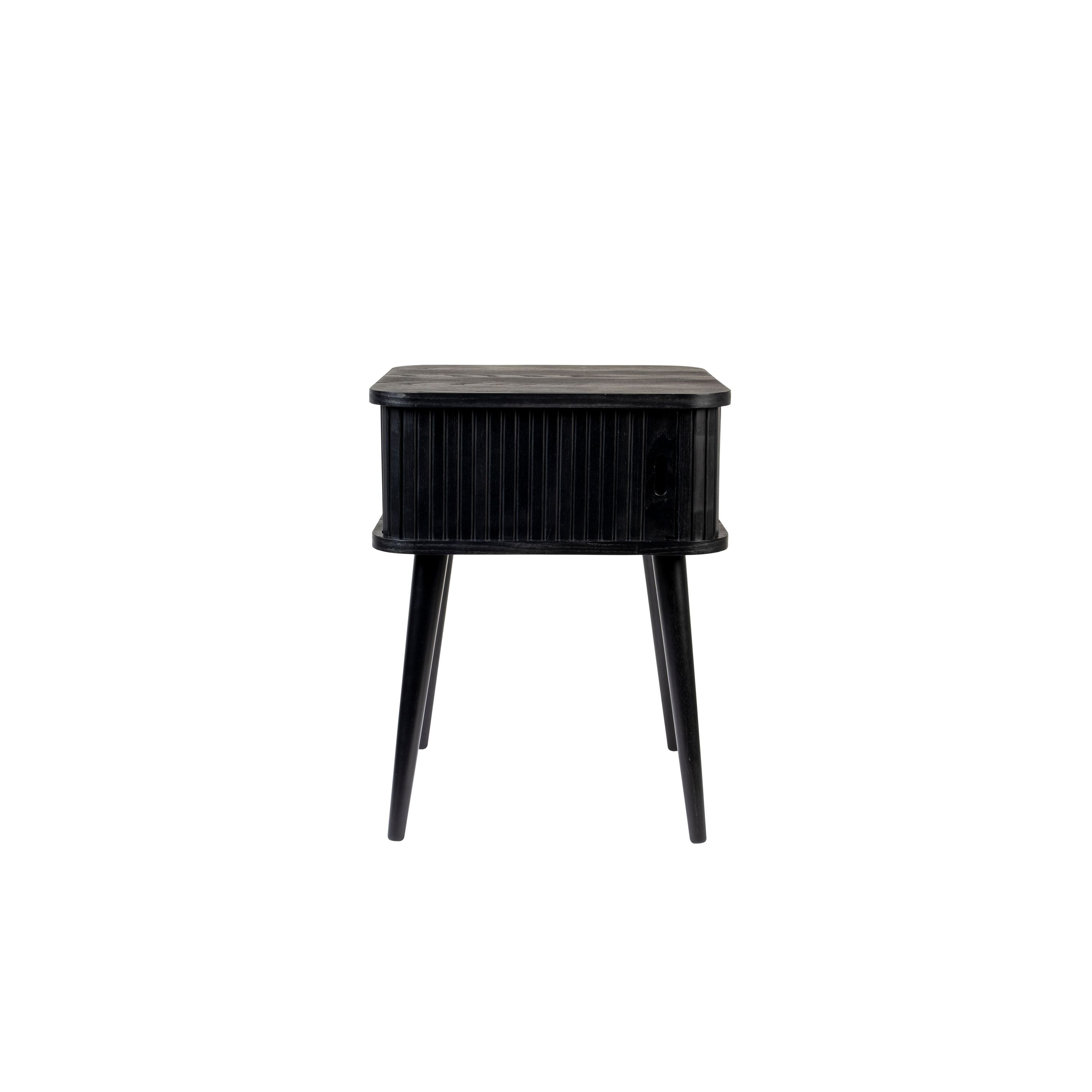 Zuiver Barbier Bijzettafel/ Nachtkastje Hout Zwart