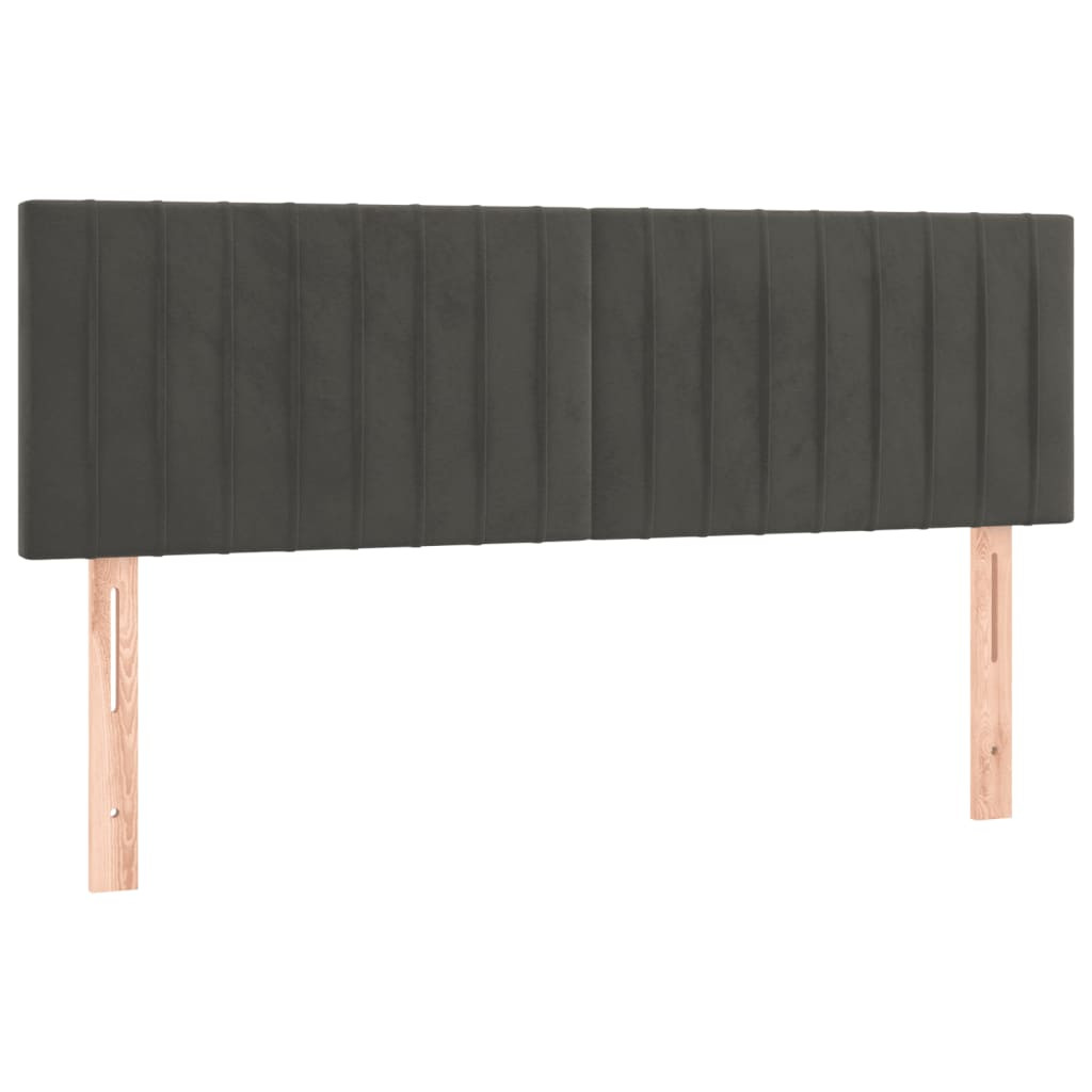 Wezgłowie Szary 144 x 5 x 78/88 cm Aksamit vidaXL