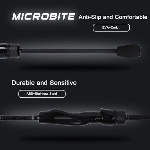 NNEOBA 2.2M Fast Action Spinning Rod Light Carbon Lure Rod Black