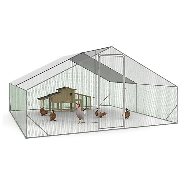Enclos poulailler 16 m² parc grillagé 4x4 M acier galvanisé