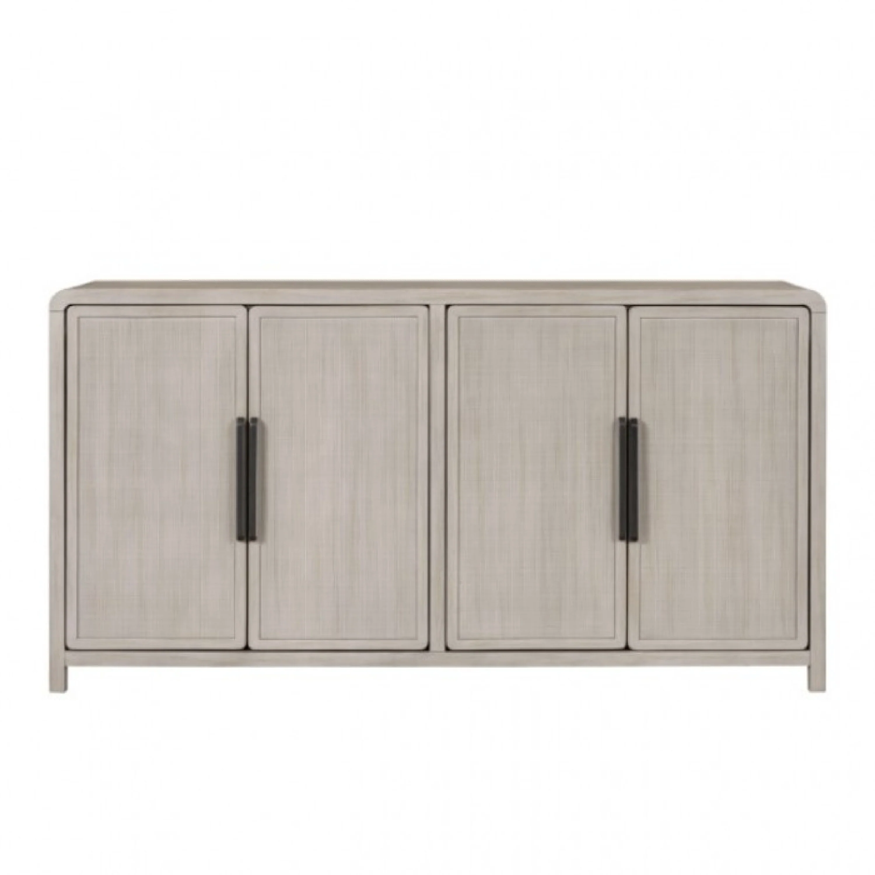 Giva Sideboard Buffet Console 4 Doors, Rattan Patterns, Brown 68 Inch