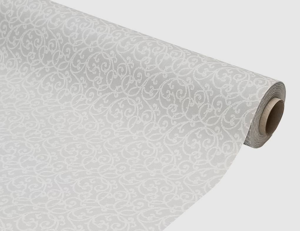 Tischdecke Ranken Weiß