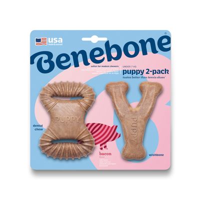 Benebone Puppy Set Wishbone & Dental Chew