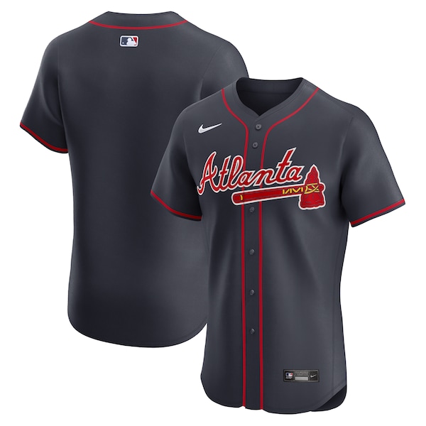 Atlanta Braves Nike Alternate Elite Jersey - Navy/Red/White