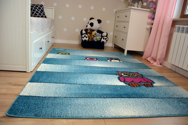 Dywan KIDS Sowy niebieski C412 140x190 cm
