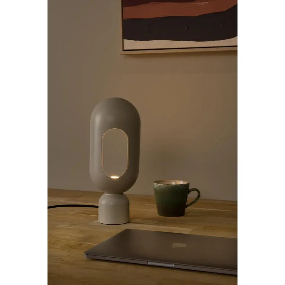 Lucide BARRIS Tafellamp - Taupe