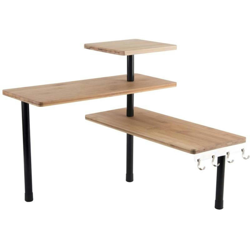 - Etagère de cuisine d'angle modulable 3 niveaux
