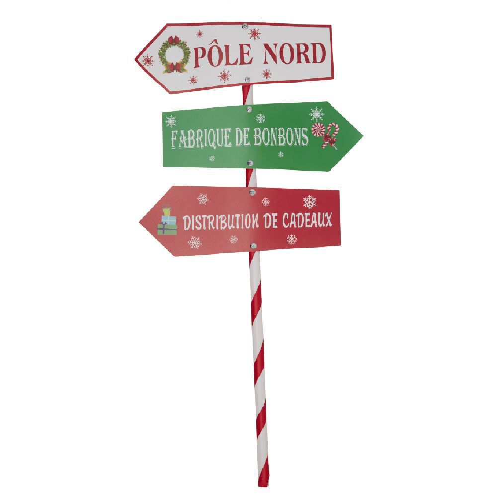 Décoration de No&euml;l pancarte direction (2 modèles)