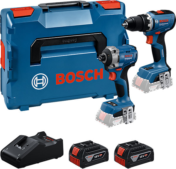 Combo Kit BOSCH 18 V - GSR 18V-65   GDR 18V-215   2x GBA 5,0 Ah   GAL 18V-40 - 0615A50090